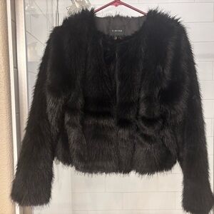 Timing Women's Plush Black Teddy Jacket